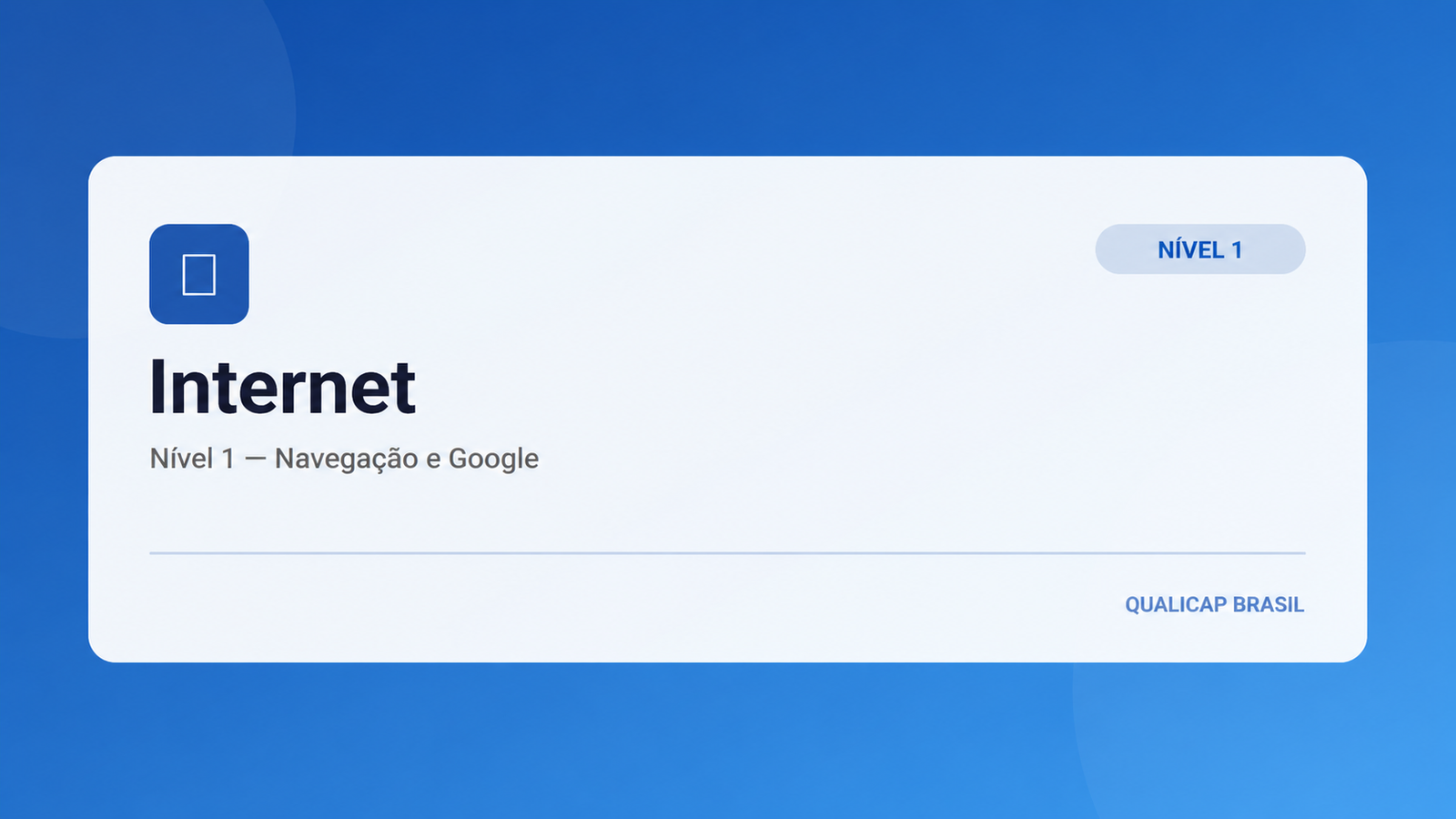 Internet — Nível 1