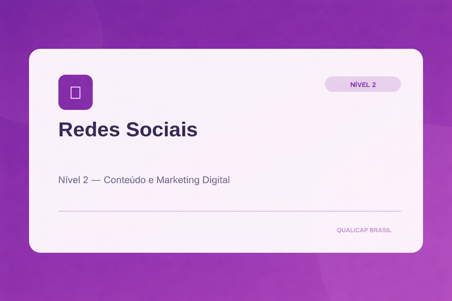 Redes Sociais — Nível 2