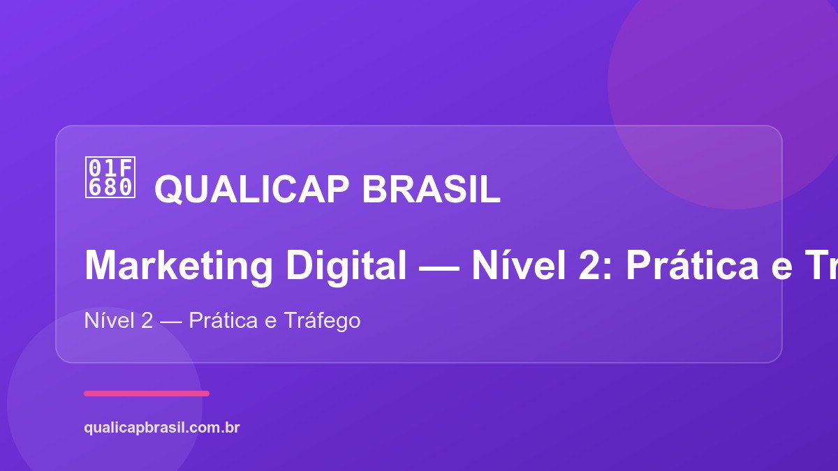 Marketing Digital — Nível 2: Prática e Tráfego
