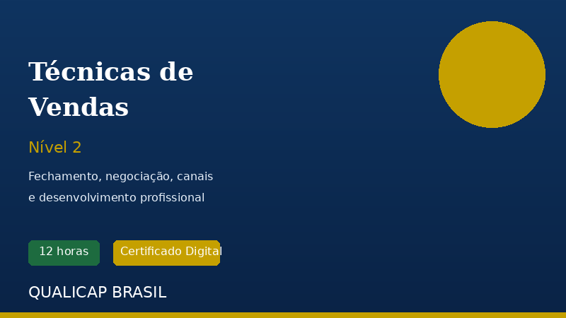 Técnicas de Vendas — Nível 2